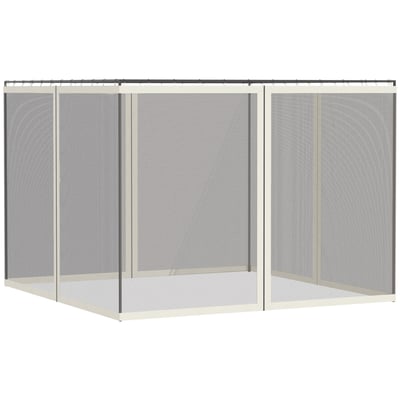 Moustiquaires pour gazebos Nylon Blanc OUTSUNNY