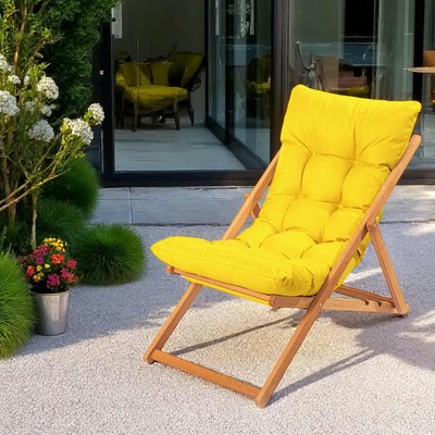 Chilienne jaune confort - pliante, inclinable SORA PIER IMPORT
