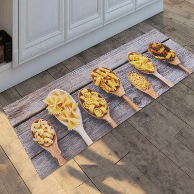 Tapis de cuisine en PVC motif fresque KITCHCUI UN AMOUR DE TAPIS