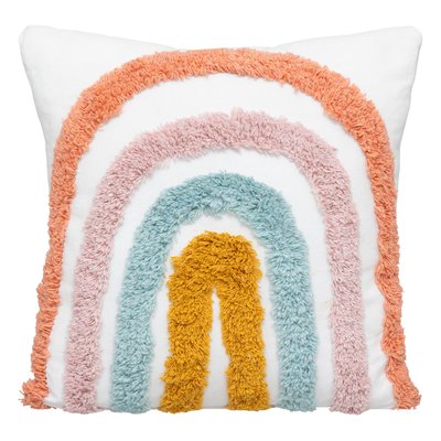 Coussin enfant en coton tufté ARC EN CIEL ATMOSPHERA
