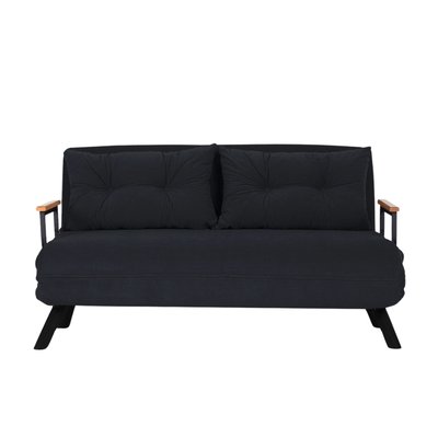 Canapé lit 2 places convertible en tissu avec pieds en métal L133 cm - SANDO CALICOSY
