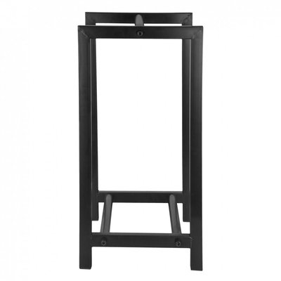 Range Bûches Design pour Intérieur  en Acier au Carbone Noir WADIGA