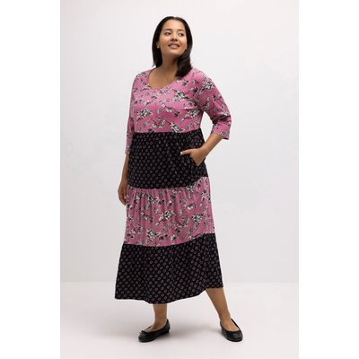 Robe longueur midi. Mélange d'imprimés. ULLA POPKEN