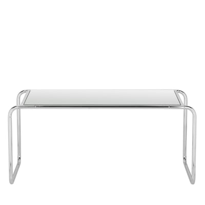 Table basse en miroir pieds chrome L80cm- RIKA DRAWER