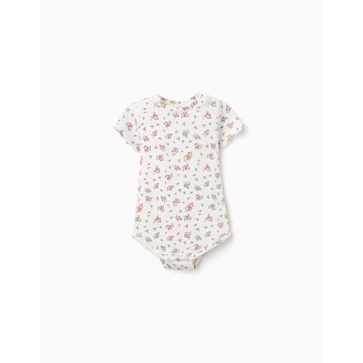 Body côtelé avec motif floral ZIPPY