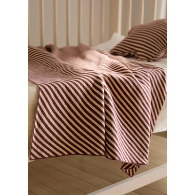 Couverture enfant coton à rayures bicolore MANGO HOME