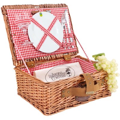 Panier pique-nique en osier Solo 1 pers LES JARDINS DE LA COMTESSE