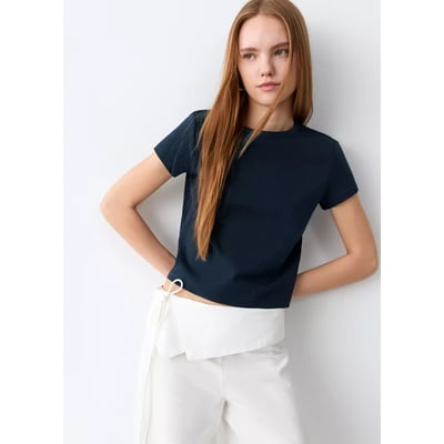 T-shirt basique en coton MANGO TEEN