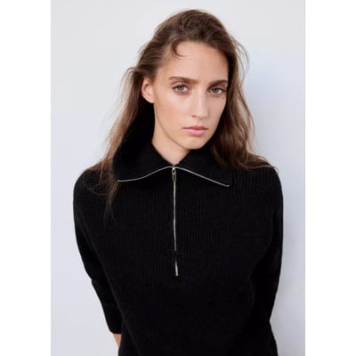 Pull-over côtelé col montant MANGO