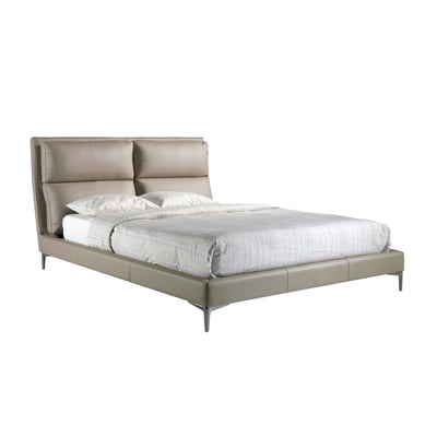 Lit en similicuir couleur vison ANGEL CERDA
