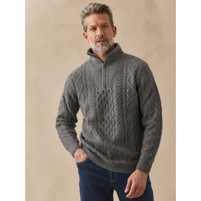Pull camionneur zippé avec laine DAXON