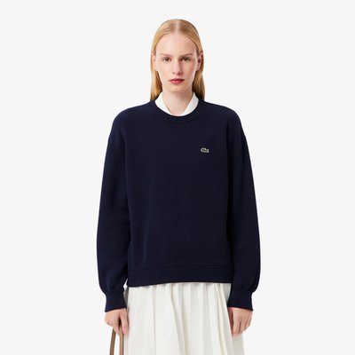 Pull relaxed fit col rond coton LACOSTE