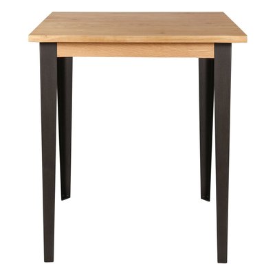 Table de bar carrée chêne et métal 90 x 90 cm Manhattan ZAGO