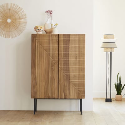 Armoire 2 portes en teck massif  PORTLAND BERAH GETAH