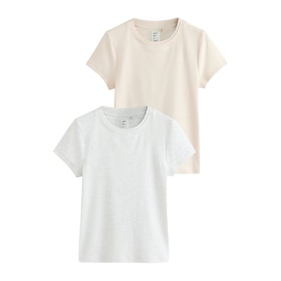 T-shirt côtelé, lot de 2 NEXT
