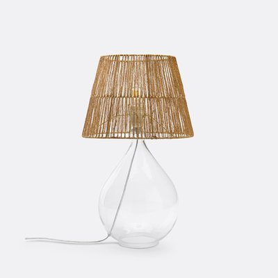 Lampe à poser verre et chanvre, Yaku LA REDOUTE INTERIEURS