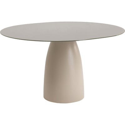 Table ovale en verre et acier, TERRY KARE DESIGN