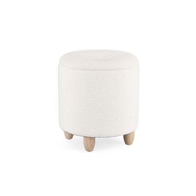 Tabouret pouf avec rangement en tissu bouclé D36 - ZACK HELLIN, DEPUIS 1862