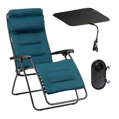 Ensemble Fauteuil Relax matelassé avec Ombrelle et Porte-Gobelet - RSX CLIP LAFUMA MOBILIER