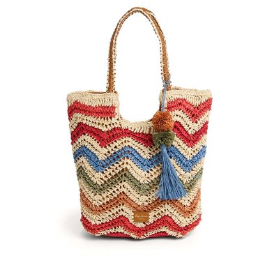 Sac Cabas À Rayures En Raphia PEPE JEANS