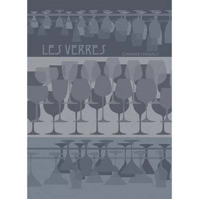 Torchon pur coton LES VERRES A PIED GARNIER THIEBAUT