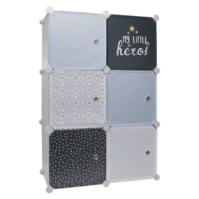 Rangement enfant armoire modulable 6 cubes fille DECORATIE