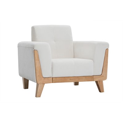 Fauteuil scandinave en tissu et bois FJORD MILIBOO