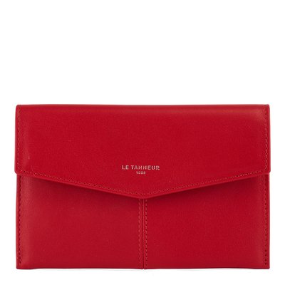 Pochette enveloppe moyen modèle en cuir lisse CHARLOTTE LE TANNEUR