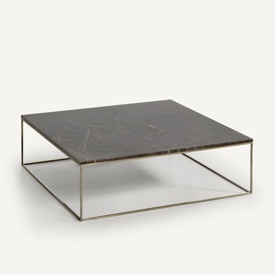 Mesa de centro efeito latão envelhecido/mármore, Mahaut AM.PM