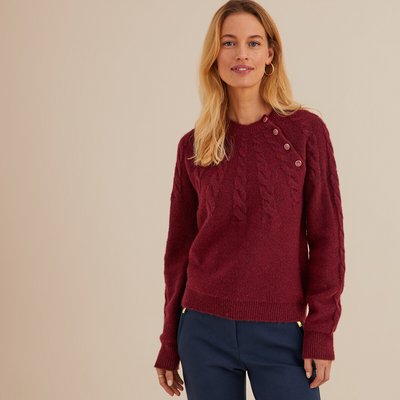 Pull col rond, en grosse maille ANNE WEYBURN