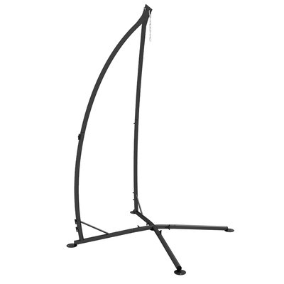 Support fauteuil suspendu - H. 215 cm - max. 130 Kg - métal noir OUTSUNNY