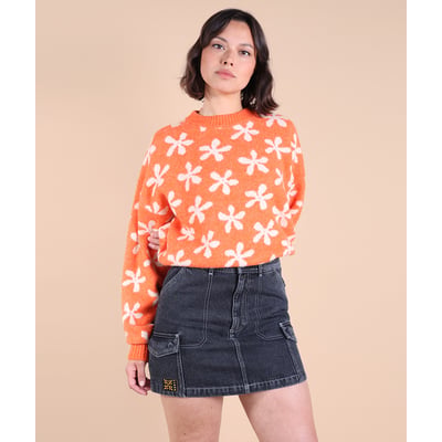 Pull jacquard fleurs PANDORA OXBOW