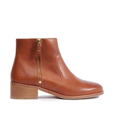Bottines vernies plates top