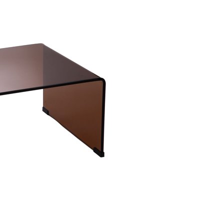 Table basse rectangulaire en verre fumé L110 - ELLY AMADEUS