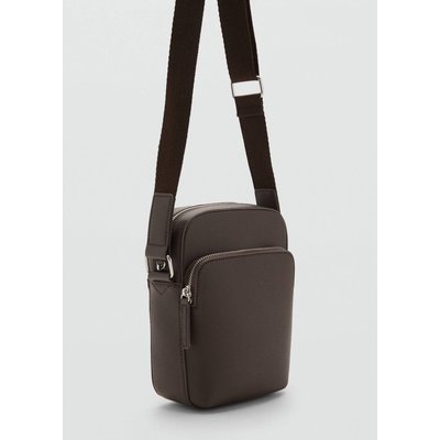 Sac bandoulière simili-cuir effet grainé MANGO MAN
