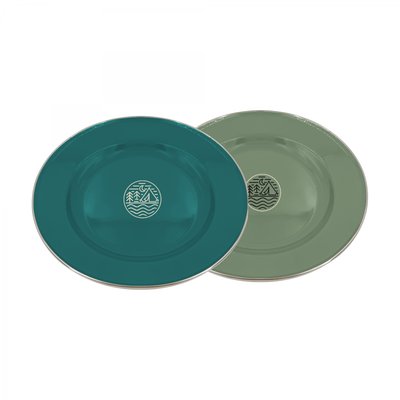 Lot de 2 assiettes en émail, GLAMPING ARD TIME
