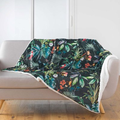Plaid velours 125x150  sherpa Féerie DECORATIE