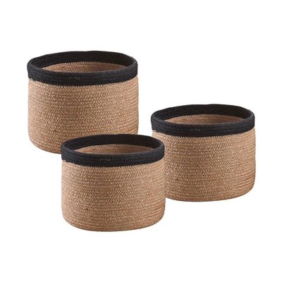Cache-pot rond en jute (Lot de 3) AUBRY GASPARD