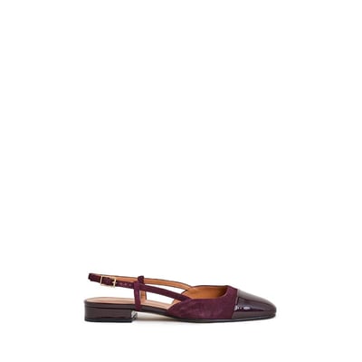 Ballerines en cuir à talon, DHAPOU JONAK
