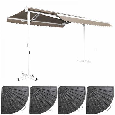 Store banne double pente 3x4m et dalles de lestage, DELGADA OVIALA