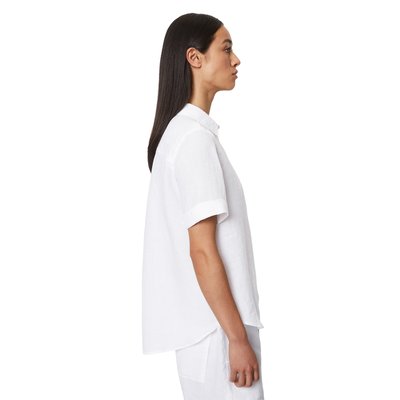 Blouse en lin à manches courtes regular en qualité légère MARC O'POLO