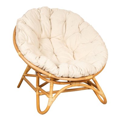 Fauteuil Papasan en rotin + coussin AUBRY GASPARD