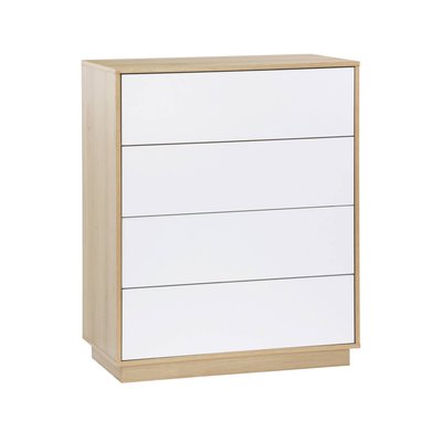 Commode de rangement effet bois 4 tiroirs LIAM SWEEEK