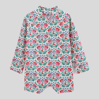 Maillot de bain combinaison manches longues imprimé BOUT'CHOU