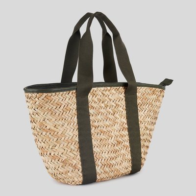 Panier en paille tressée MONOPRIX