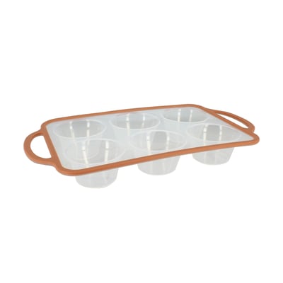 Moule à 6 pâtisseries rondes  en silicone et acier carbone, MADY MENASTYL