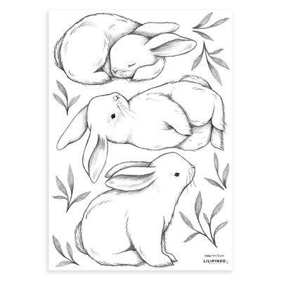 Stickers muraux lapins BUNNY LILIPINSO