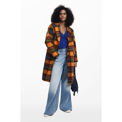 MANTEAU À CARREAUX OVERSIZE DESIGUAL