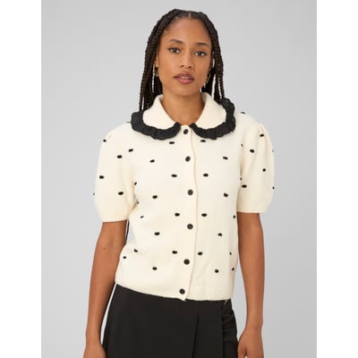 Gilet jacquard pois BZB