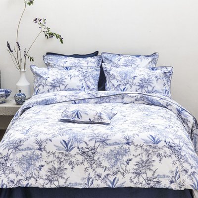 Housse de couette imprimée en satin de coton bio, RIVAGES ALEXANDRE TURPAULT
